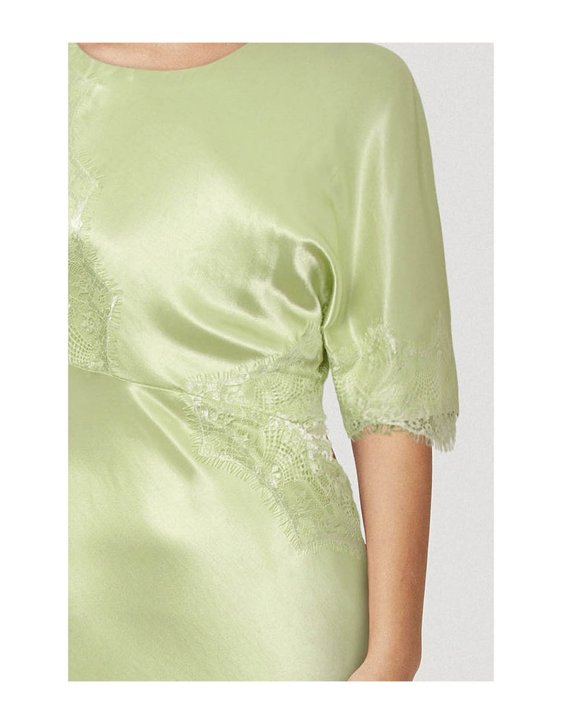 SUBOO Nicky Asymmetric Sleeve Maxi Dress (Celery Green) – Savvy Brands