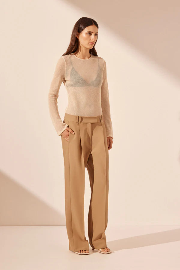 Shona Joy Irena Low Rise Slouch Pant (Wheat)