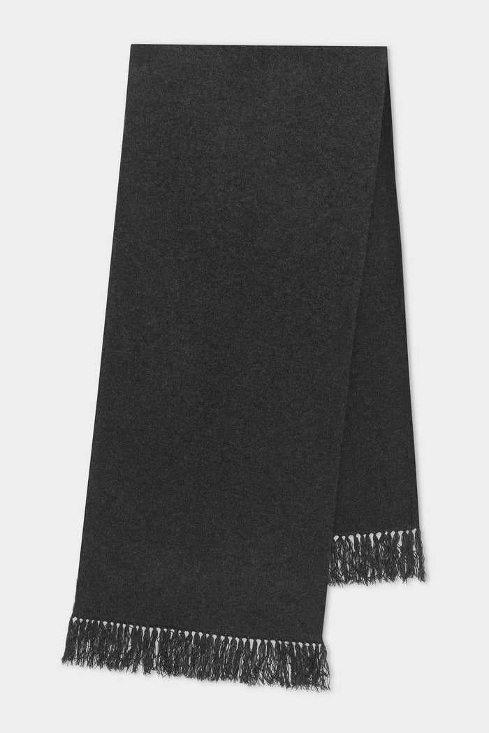 Assembly Label Wool Scarf (Charcoal Marle)