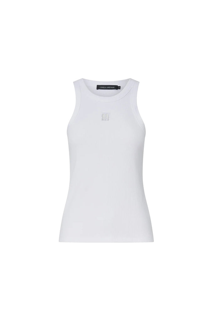 Bloom Embroidered Tank (Soft White)