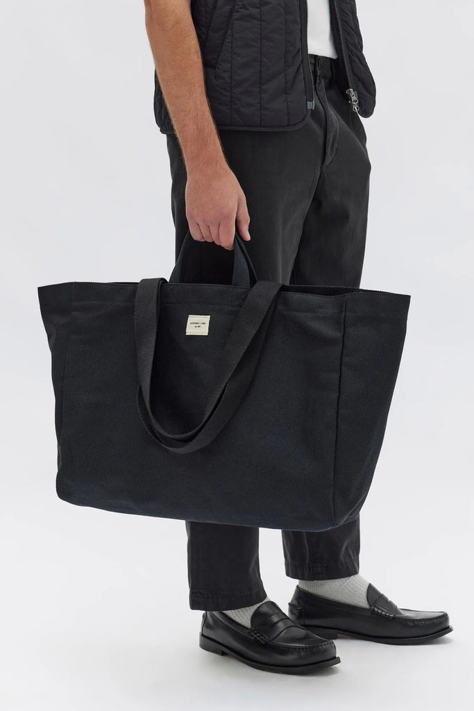Assembly Label Canvas Tote (Black)