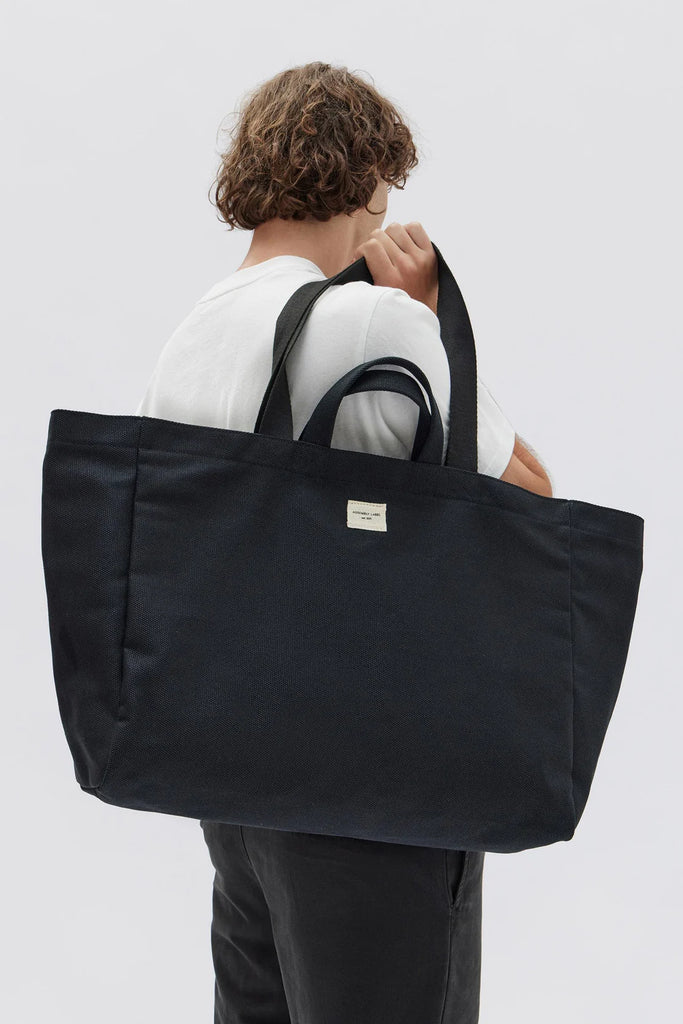 Assembly Label Canvas Tote (Black)