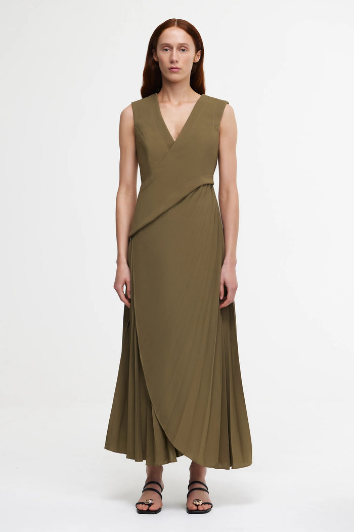 Acler Fairfield Maxi Dress (Storm Green)