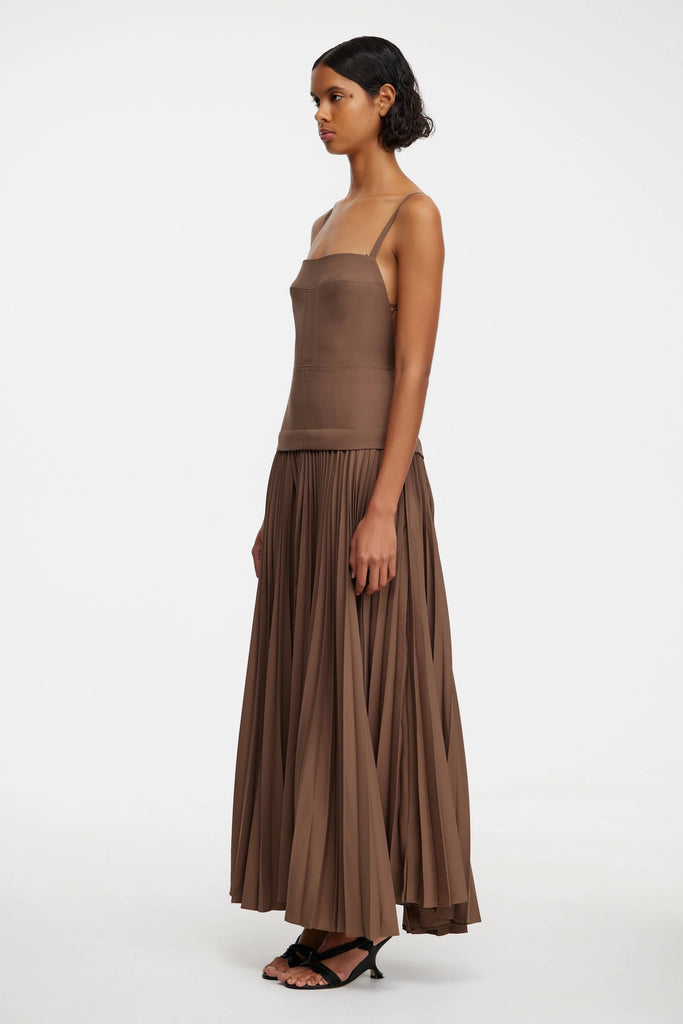 Acler Leasgill Midi Dress (Sepia)