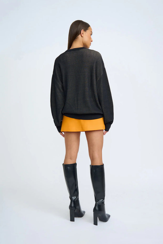 By Johnny Digital Daisy Knit Sweater (Black Orange)