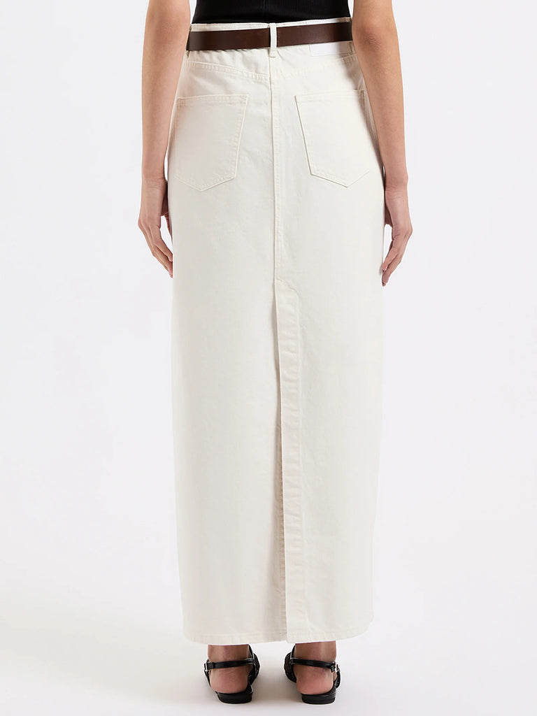 Nude Lucy Organic Denim Maxi Skirt (Ecru)