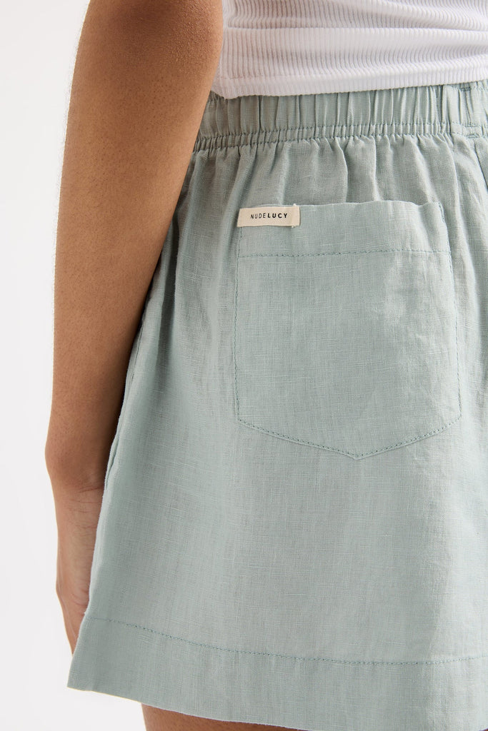 Nude Lucy Lounge Linen Short (Seafoam)