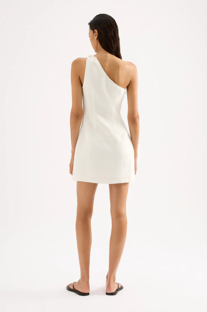 Nude Lucy Avery Linen Mini Dress (White)