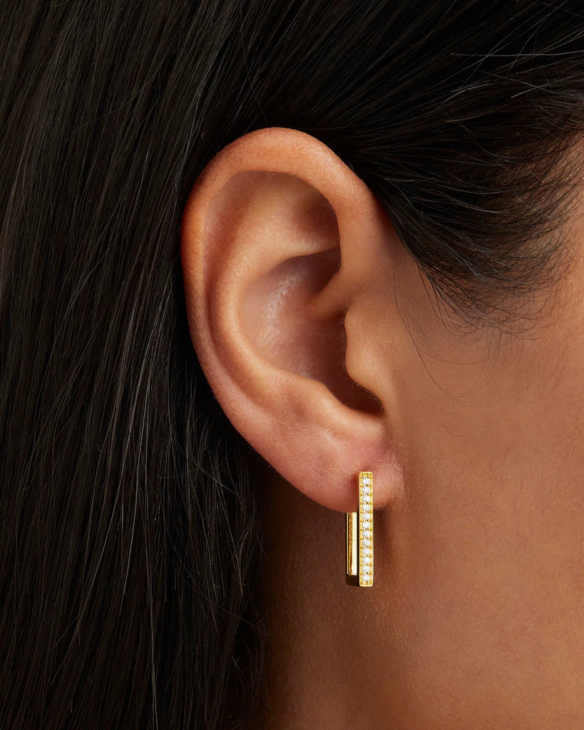 18K Gold Vermeil With Love Hoops