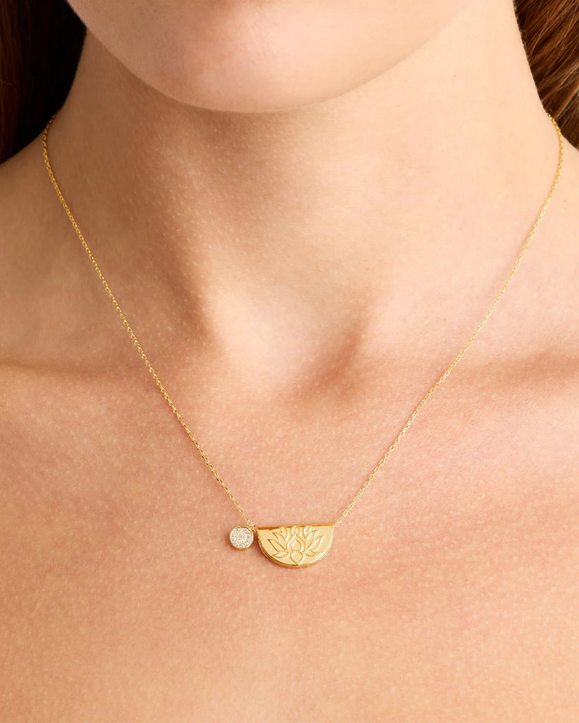 By Charlotte Lucky Lotus Necklace (18k Gold Vermeil)