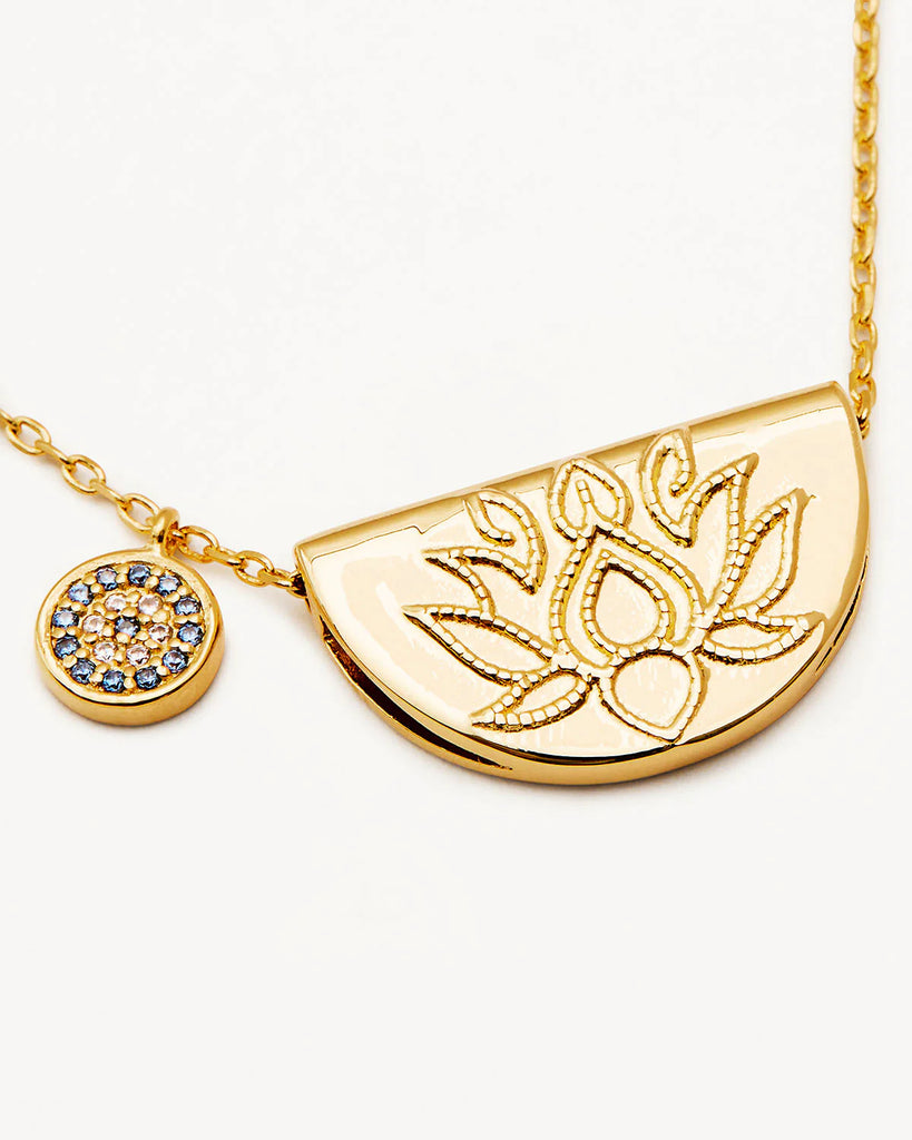 By Charlotte Lucky Lotus Necklace (18k Gold Vermeil)