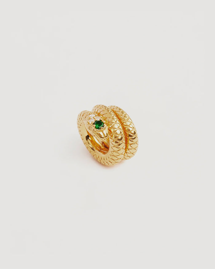 18K Gold Vermeil Snake Petal Charm