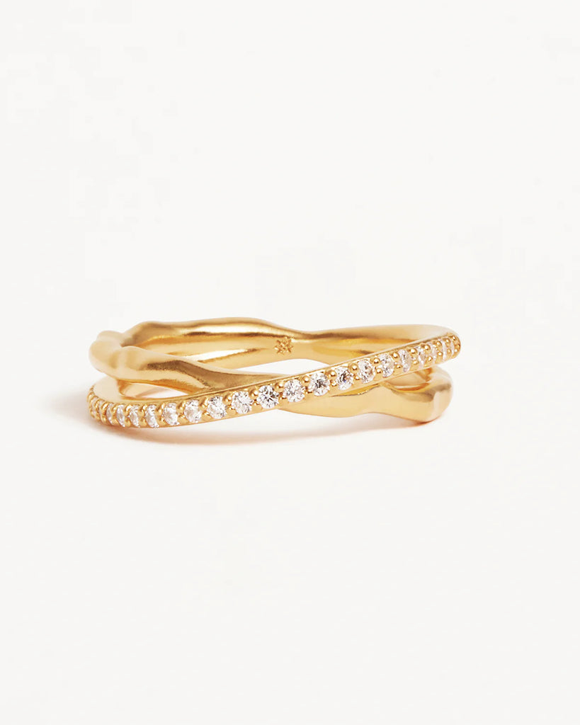 By Charlotte Entwined Hearts Ring (18k Gold Vermeil)