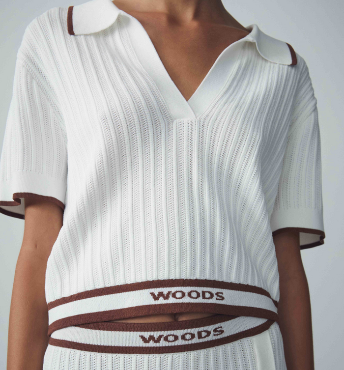 Viktoria & Woods Artist Polo (Ivory/Garnet)